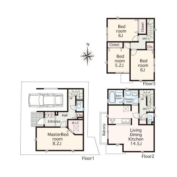 Floor plan. 42,800,000 yen, 4LDK, Land area 70.04 sq m , Building area 113.44 sq m