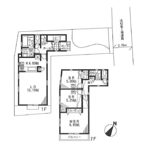 Floor plan. 38,800,000 yen, 3LDK, Land area 94.16 sq m , Building area 87.77 sq m LDK17.1 Pledge, Counter Kitchen. Grenier, The main bedroom 8.8 Pledge