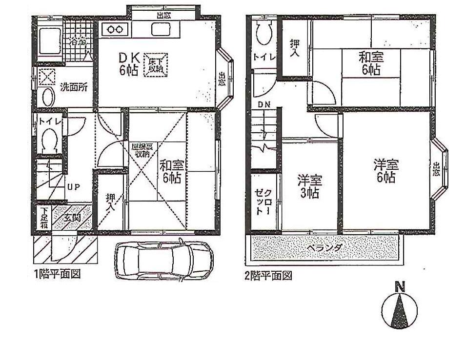 Floor plan. 25,800,000 yen, 4DK, Land area 66.13 sq m , Building area 69.56 sq m