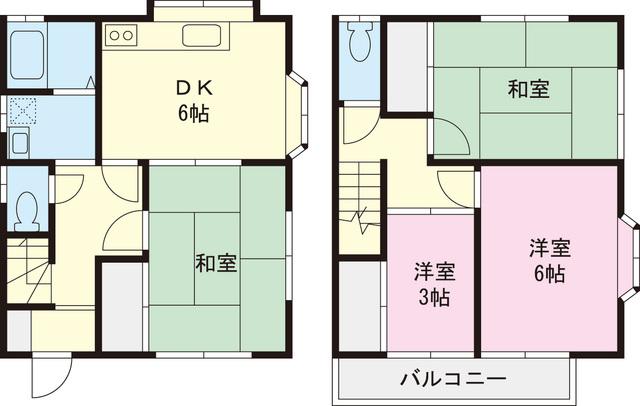 Floor plan. 24,800,000 yen, 4DK, Land area 66.13 sq m , Building area 69.56 sq m