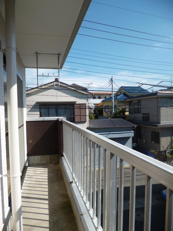 Balcony. Sometimes I hear elementary school of chime also in the quiet of