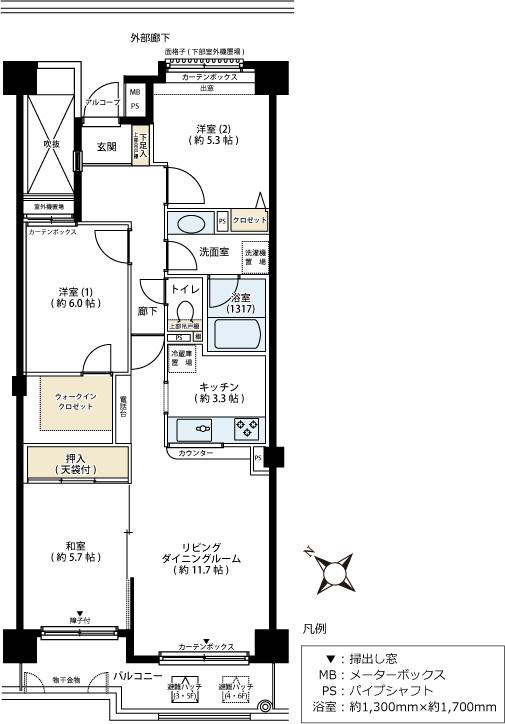 Floor plan. 3LDK, Price 19.9 million yen, Occupied area 74.98 sq m , Balcony area 9.24 sq m
