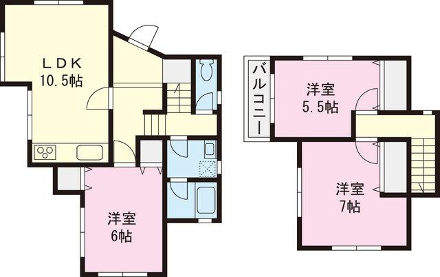 Floor plan. 24,800,000 yen, 3LDK, Land area 192.26 sq m , Building area 73.69 sq m