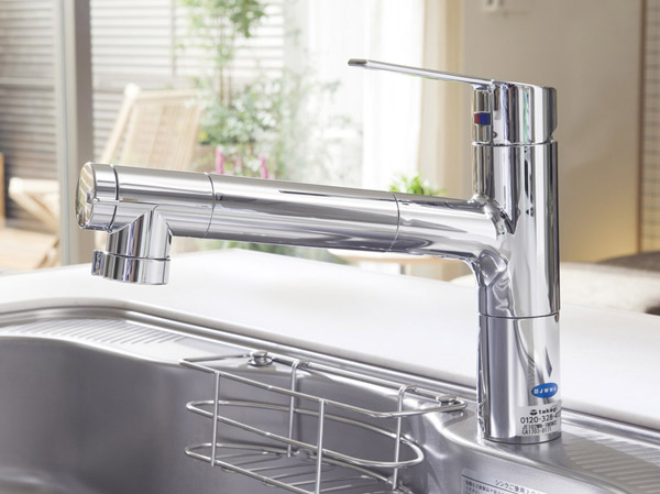 Kitchen.  [Water purifier integrated mixing faucet] Easily after that it can be selectively used clean water and tap water in front lever, Since the hand shower formula smoothly cleaning in the sink. It is very convenient when you wash a big pot.  ※ The regular exchange of water purification cartridge (surcharge) is required.