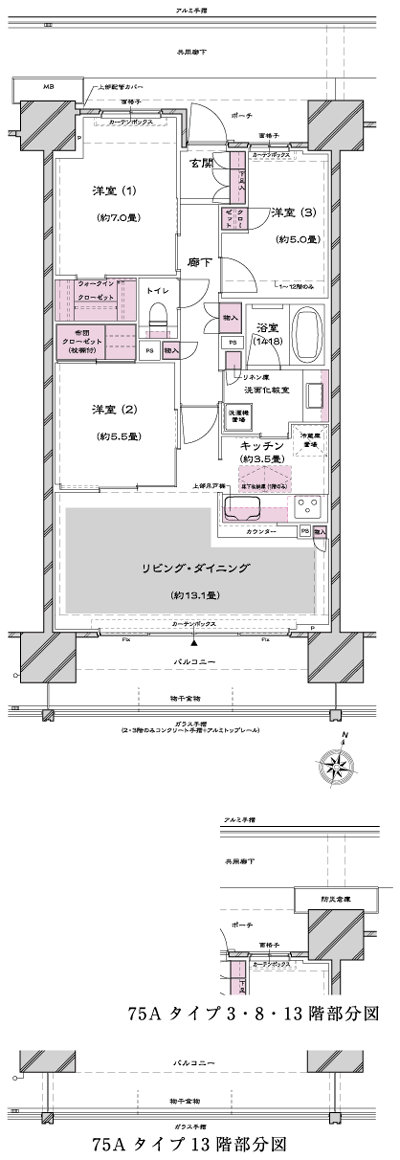 Floor: 3LDK + WIC, the occupied area: 76.52 sq m, Price: TBD