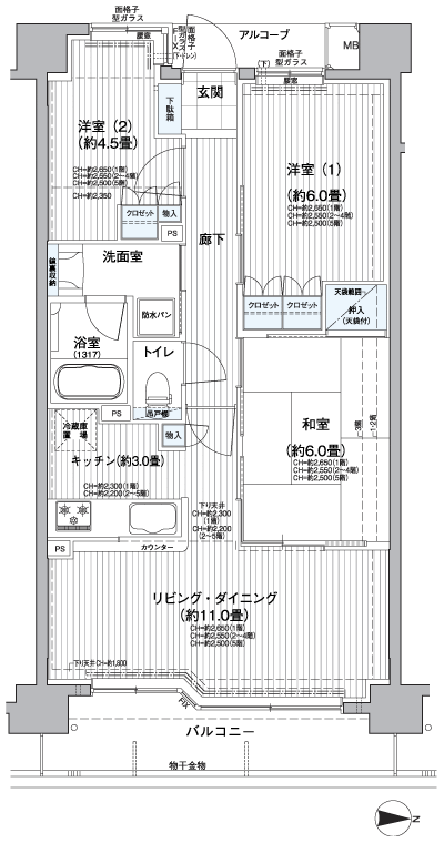 Floor: 3LDK, occupied area: 65.32 sq m, Price: 35,900,000 yen, now on sale