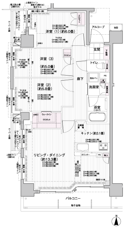 Floor: 3LDK, occupied area: 72.97 sq m, Price: 46,500,000 yen ・ 47,500,000 yen, now on sale