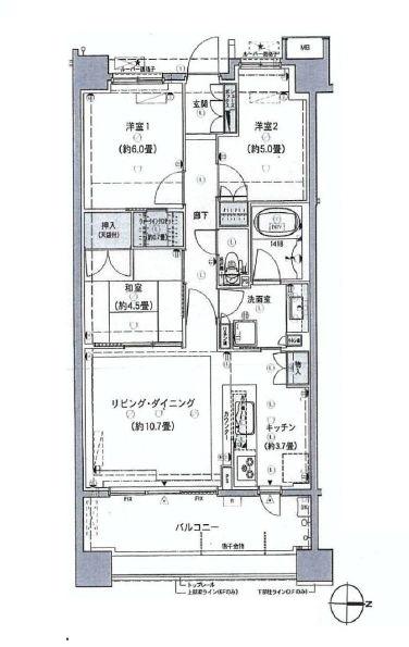 Floor plan. 4LDK, Price 35,800,000 yen, Footprint 68.1 sq m