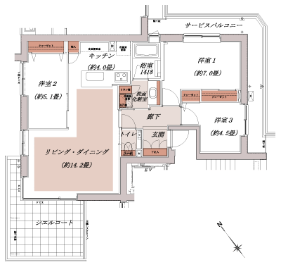 Floor: 3LDK, occupied area: 74.19 sq m, Price: TBD