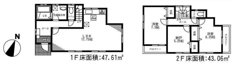 Floor plan. (1 Building), Price 34,800,000 yen, 2LDK+S, Land area 100.38 sq m , Building area 90.67 sq m