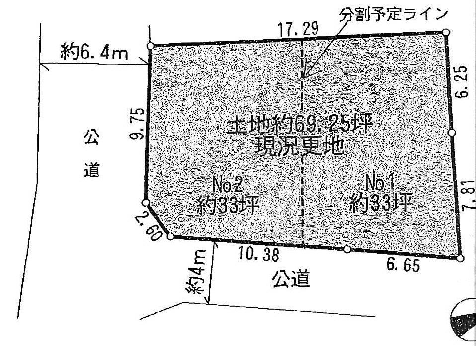 Compartment figure. Land price 25,800,000 yen, Land area 114.29 sq m
