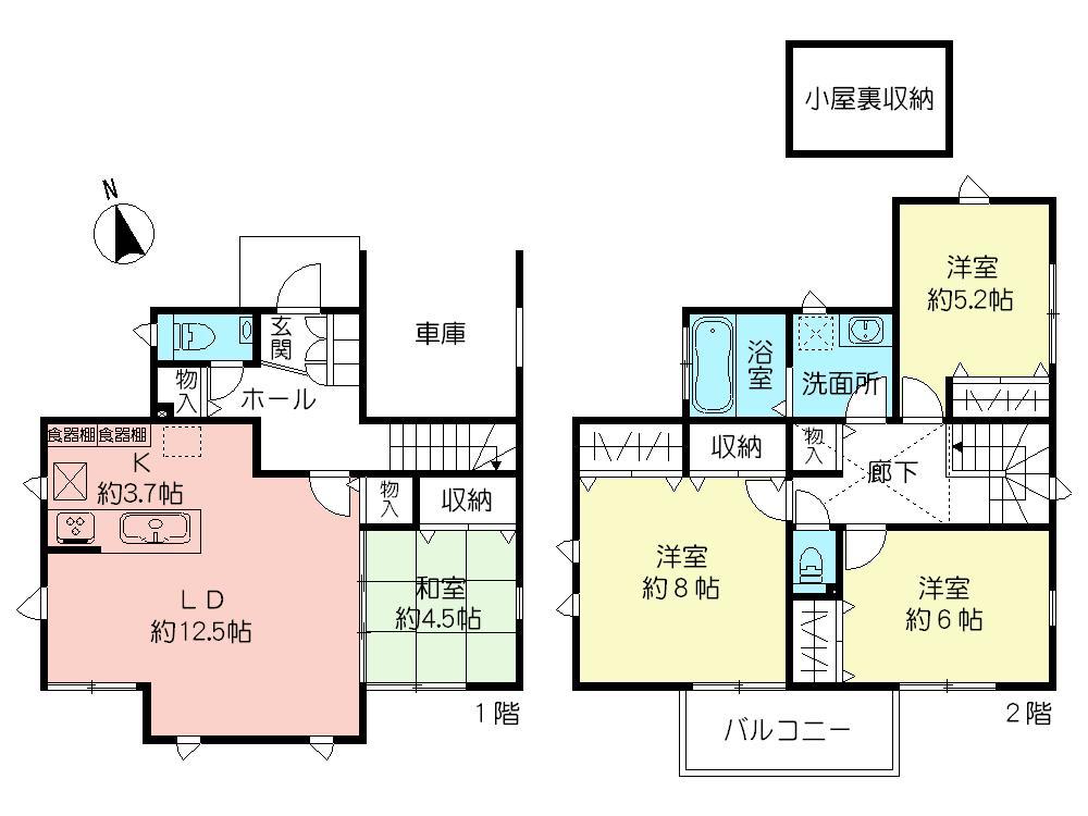 Floor plan. (10 Building), Price 62,800,000 yen, 4LDK, Land area 100.11 sq m , Building area 110.95 sq m