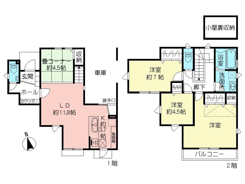 Floor plan. Kaji until the valley Tokyu Store 240m