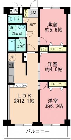 Floor plan. 2LDK+S, Price 25,900,000 yen, Occupied area 60.48 sq m , Balcony area 5.4 sq m