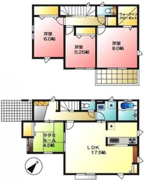 Floor plan. 46,800,000 yen, 4LDK, Land area 112.15 sq m , Building area 119.72 sq m