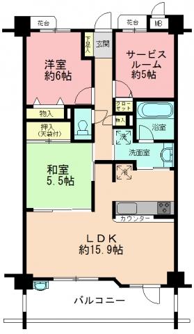 Floor plan. 2LDK+S, Price 33,800,000 yen, Occupied area 70.79 sq m , Balcony area 9.79 sq m