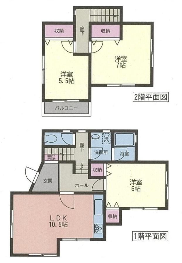 Floor plan. 24,800,000 yen, 3LDK, Land area 192.26 sq m , Building area 73.69 sq m