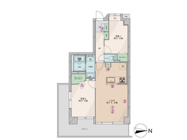 Floor plan. 2LDK + S (storeroom), Price 25,800,000 yen, Occupied area 55.29 sq m , Balcony area 12.03 sq m