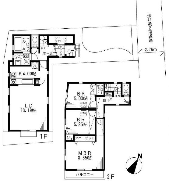 Floor plan. 38,800,000 yen, 3LDK, Land area 94.16 sq m , Building area 87.77 sq m counter kitchen LDK17.19 Pledge Loft there
