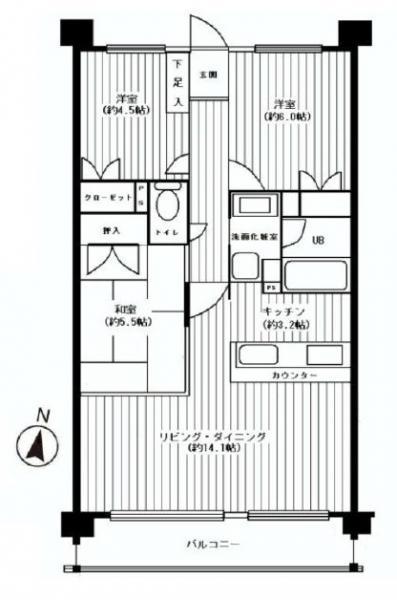 Floor plan. 3LDK, Price 27,800,000 yen, Occupied area 70.18 sq m , Balcony area 11.19 sq m
