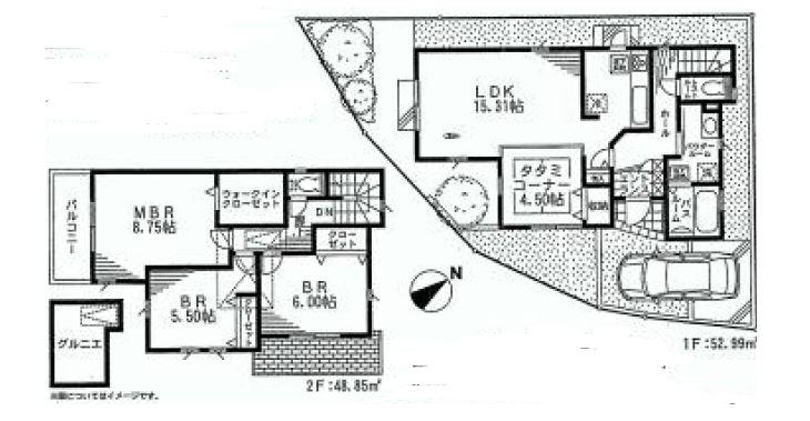 Floor plan. (17 Building), Price 43,800,000 yen, 4LDK, Land area 113.46 sq m , Building area 101.34 sq m