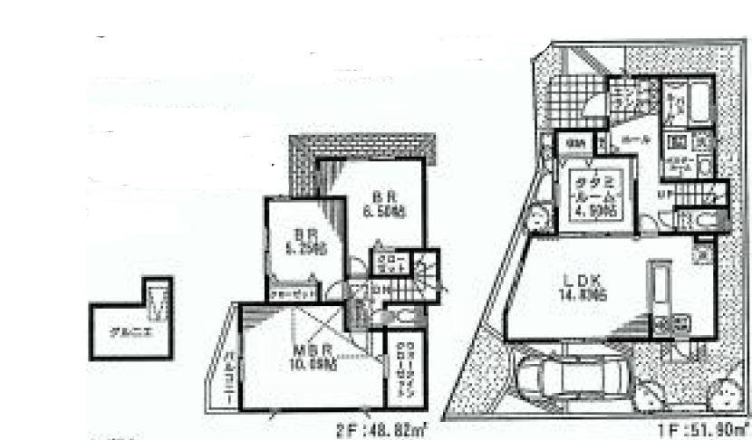 Floor plan. (20 Building), Price 44,800,000 yen, 4LDK, Land area 104.89 sq m , Building area 100.72 sq m