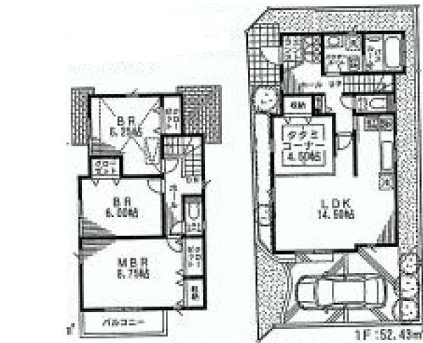 Floor plan. (21 Building), Price 44,800,000 yen, 4LDK, Land area 105.46 sq m , Building area 101.28 sq m