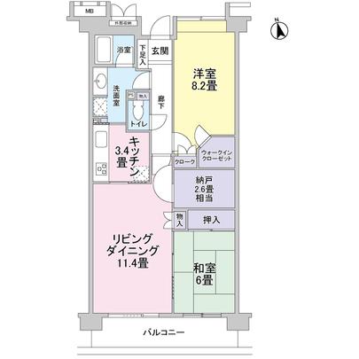 Floor plan. Occupied area 71.49 sq m 2LD ・ K + closet type