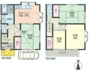 Floor plan. 24,800,000 yen, 4DK, Land area 66.13 sq m , Building area 69.56 sq m