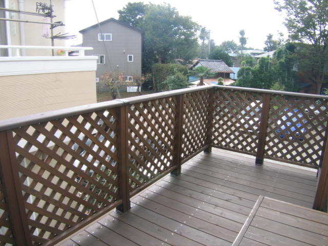 Balcony. 2nd floor wood deck