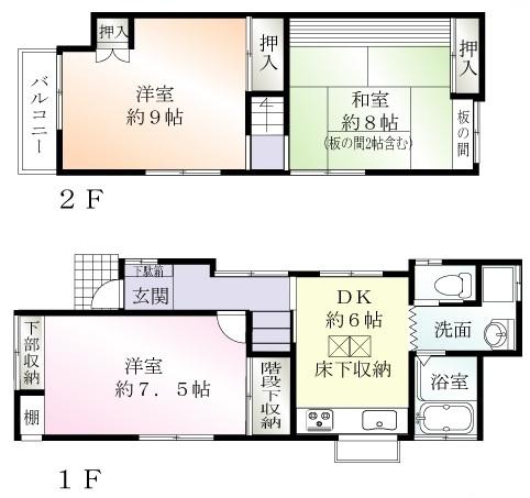 Floor plan. 25,800,000 yen, 3DK, Land area 60.59 sq m , Building area 71.79 sq m