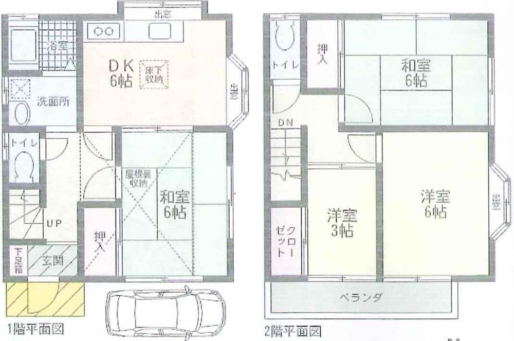 Floor plan. 24,800,000 yen, 4DK, Land area 66.13 sq m , Building area 69.56 sq m