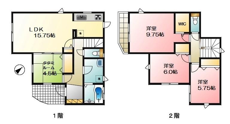 Floor plan. (18 Building), Price 45,800,000 yen, 4LDK, Land area 107.78 sq m , Building area 101.43 sq m