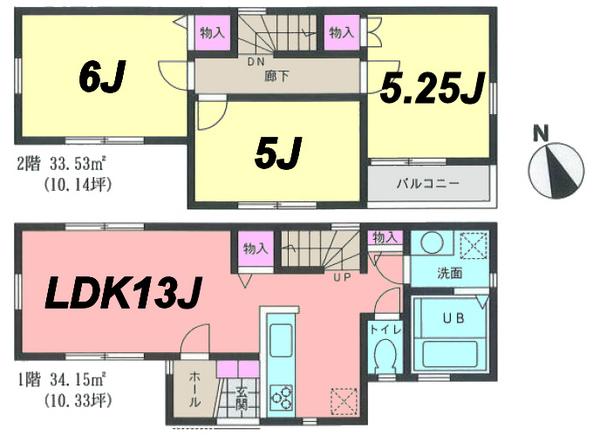 Floor plan. 29,800,000 yen, 3LDK, Land area 84.64 sq m , Building area 67.68 sq m