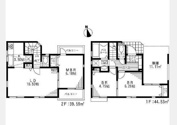 Floor plan. 39,800,000 yen, 3LDK, Land area 70.12 sq m , Building area 84.12 sq m