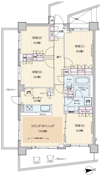 Floor: 4LDK, occupied area: 75.24 sq m, Price: 48,400,000 yen, now on sale