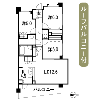 Floor: 3LDK + Wic, the occupied area: 73.34 sq m, Price: 47,500,000 yen, now on sale