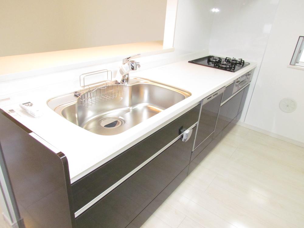 Kitchen. We settled down in the kitchen white and dark colors