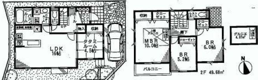 Floor plan. (4 Building), Price 63,800,000 yen, 4LDK, Land area 100.3 sq m , Building area 102.6 sq m