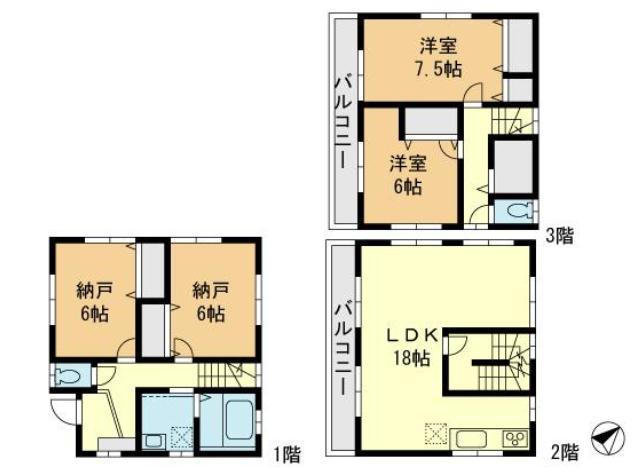 Floor plan. 49,800,000 yen, 4LDK, Land area 91.71 sq m , Buildings which were the building area 106.11 sq m plenty of 106.11 sq m !