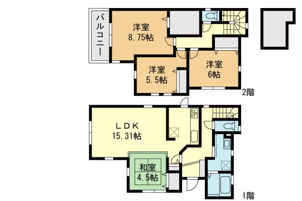Floor plan. (17 Building), Price 43,800,000 yen, 3LDK, Land area 113.46 sq m , Building area 101.84 sq m
