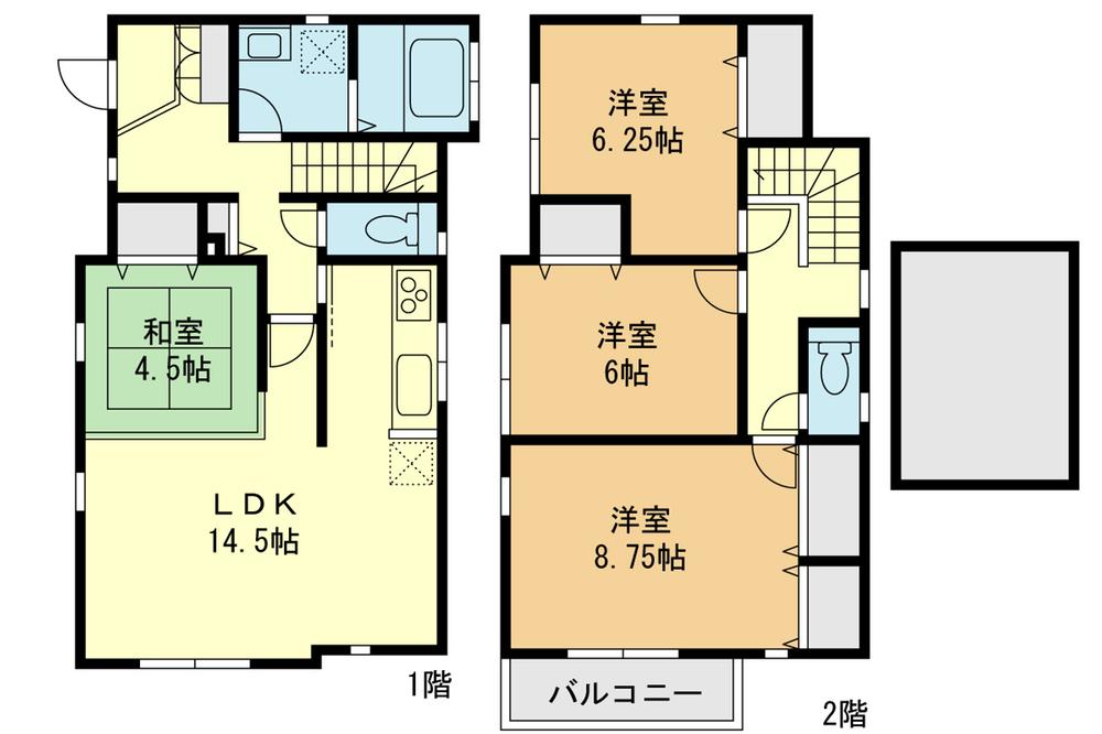 Floor plan. (21 Building), Price 44,800,000 yen, 3LDK, Land area 105.46 sq m , Building area 101.28 sq m