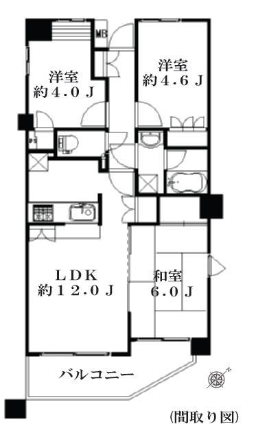 Floor plan. 2LDK + S (storeroom), Price 20.8 million yen, Footprint 56.7 sq m , Balcony area 6.84 sq m 2LDK + S