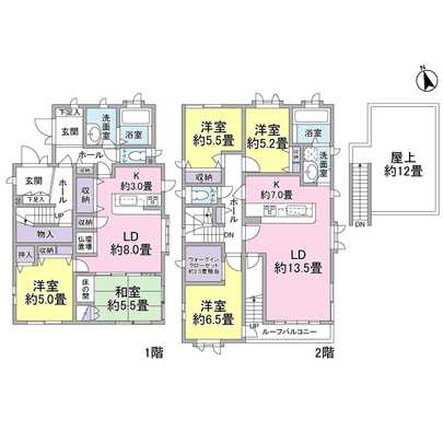 Floor plan. 2LD ・ K + 3SLD ・ K