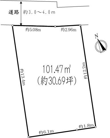 Compartment figure. Land price 38 million yen, Land area 101.47 sq m