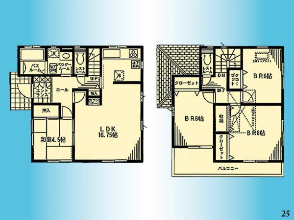 Floor plan. 34,800,000 yen, 4LDK, Land area 100.52 sq m , Building area 101.85 sq m