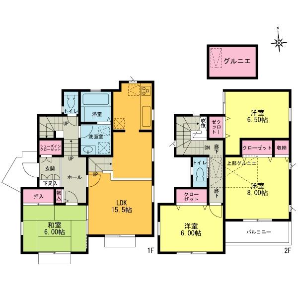 Floor plan. 9 Building LDK is a split-level home adoption