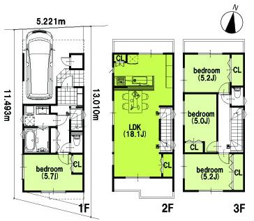 Other building plan example. Building plan example (A section) building price 16 million yen