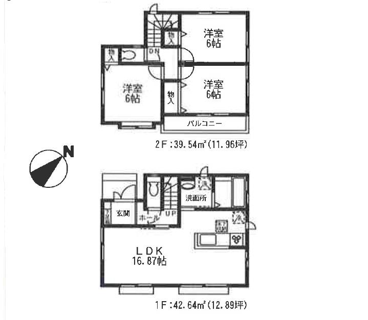 Floor plan. (No. D), Price 39,800,000 yen, 3LDK, Land area 122.29 sq m , Building area 82.18 sq m