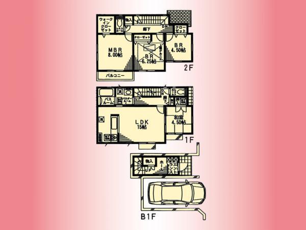 Floor plan. 36,800,000 yen, 4LDK, Land area 98.27 sq m , Building area 125.17 sq m